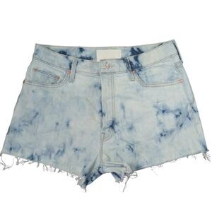 MOTHER Superior The Tomcat Kick Fray Shorts 31 Tie Dye Acid Wash Cut Off